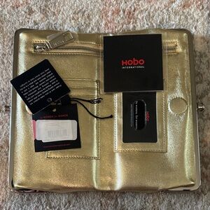 HOBO International Metallic Gold Wallet Clutch